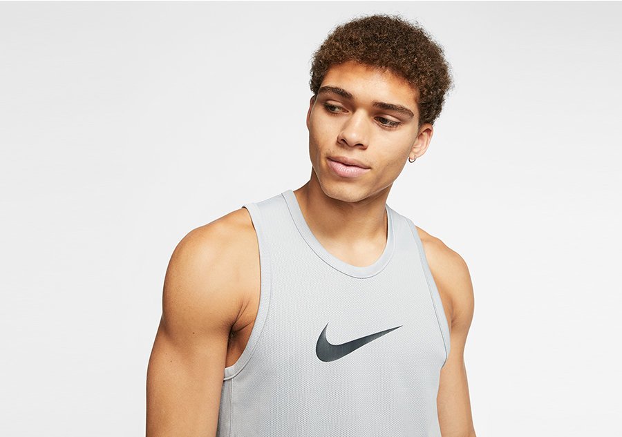 Nike Dri-Fit Crssover Sleeveless Top Light Smoke Grey