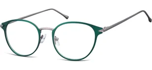 Oprawki okularowe kocie oczy damskie stalowe Sunoptic 940D zielone - Okulary korekcyjne, oprawki, szkła - miniaturka - grafika 1