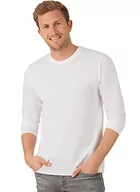 Koszulki męskie - Trigema Męska koszulka z długim rękawem 636501, biały, 3XL - miniaturka - grafika 1
