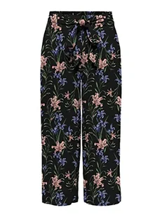 ONLY Damskie spodnie Onlnova Life Crop Pant AOP Ptm Palazzo, Czarny/Aop: 357 Wild Flowers, 36 - Spodnie damskie - miniaturka - grafika 1