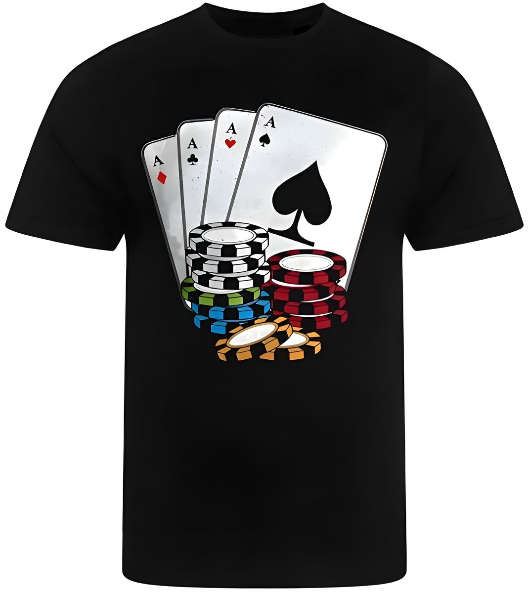KOSZULKA MĘSKA NADRUK KARTY DLA POKERZYSTY POKER PREZENT PREMIUM 3XL