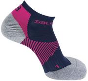 Skarpetki i podkolanówki sportowe - Salomon Skarpety Speed Support Medieval Blue/Pink Yarrow 402743 - miniaturka - grafika 1