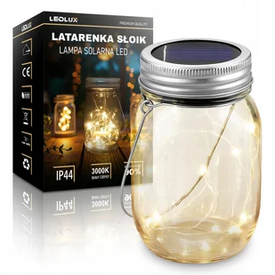 Lampa Solarna Ogrodowa LED Słoik solarny szklany Latarenka wisząca girlanda - Lampy ogrodowe - miniaturka - grafika 1
