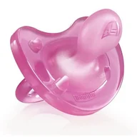 Smoczki uspokajające - Chicco Artsana Physio Soft smoczek Smoczek uspokajający silikonowy 12 m+ różowy - miniaturka - grafika 1