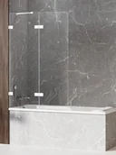 Parawany nawannowe - Parawan nawannowy New Trendy Avexa 110x150 cm 2-częściowy uchylny lewy chrom EXK-2974 - miniaturka - grafika 1