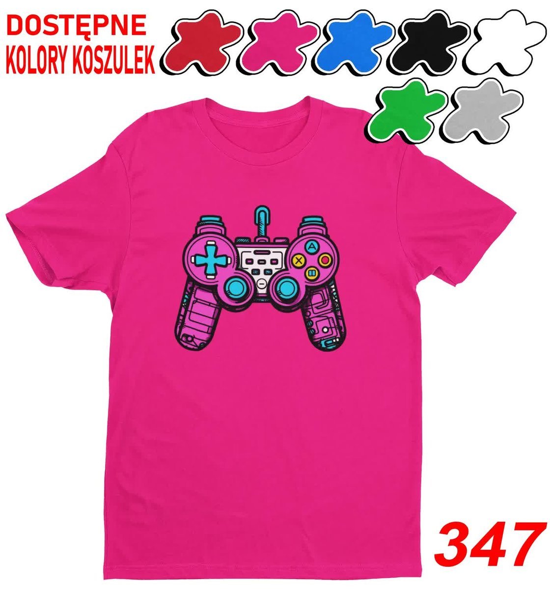 Dziecięca Koszulka T-Shirt Z Nadrukie Wybór Duży Dla Fana Gry Pad-L 146-152
