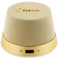 Głośniki przenośne - Guess głośnik Bluetooth GUWSC3ALSMD Speaker Stand złoty/gold Magnetic Script Metal - miniaturka - grafika 1