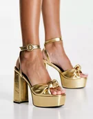 Sandały damskie - Sandały Damskie Klasyczne Złote Metaliczne 38 Rol - miniaturka - grafika 1