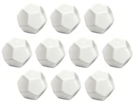 Gry planszowe - Kostki do gry bez symboli BIAŁE K12 Blank 10szt. - miniaturka - grafika 1