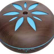 Nawilżacze powietrza - 550 ml ultradźwiękowy dyfuzor aromaterapeutyczny z atomizerem i nawilżaczem, ciemnobrązowy, pasek świetlny do aromaterapii z olejkiem aromaterapeutycz - miniaturka - grafika 1