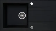 Zlewozmywaki - Kernau Zlewozmywak granitowy KGSA 50 1B1D Deep Black - miniaturka - grafika 1