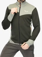 Bluzy sportowe męskie - Bluza polarowa Salewa Puez Waffle Hyb PL Jacket - olive/shadow - miniaturka - grafika 1
