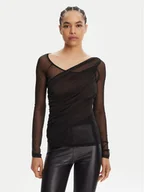 Bluzki damskie - Versace Jeans Couture Bluzka 78HAH600 Czarny Slim Fit - miniaturka - grafika 1