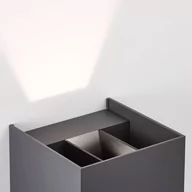 Lampy ogrodowe - Brilliant Kinkiet zewnętrzny LED Hilly, wysokość 10 cm, ciemnoszary, metalowy - miniaturka - grafika 1