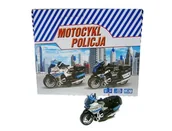 Samochody i pojazdy dla dzieci - Motocykl Policja 13cm z napędem, światło, dźwięk M2217PL/DB HIPO - miniaturka - grafika 1