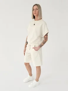 Komplet oversize bezrękawnik i spodenki wide leg - Komplety damskie - miniaturka - grafika 1
