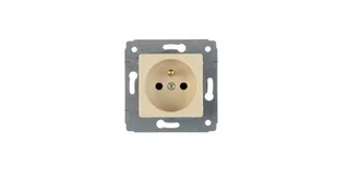 Legrand Gniazdo ścienne CARIVA Pojedyncze z/u 773724 krem - Gniazdka elektryczne - miniaturka - grafika 1