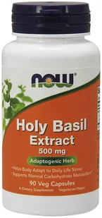 Now Foods Suplement prozdrowotny Holy Basil 500mg 90vcaps - Witaminy i minerały dla sportowców - miniaturka - grafika 2