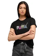 Koszulki męskie - Graficzna koszulka ułożona PUMA czarna - miniaturka - grafika 1