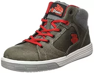 Buty sportowe męskie - UPOWER Bezpieczeństwo do bardzo miękka skóra Old Style odporne na działanie wody Predator S3 SRC u-power, szary - miniaturka - grafika 1