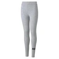 Odzież sportowa dziecięca - Legginsy dla dzieci Puma ESS Logo Leggings jasnoszare - miniaturka - grafika 1