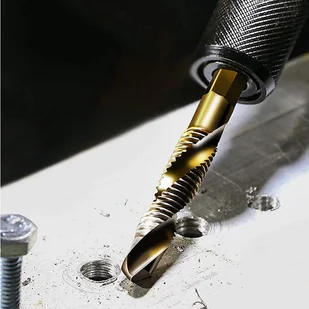 Zestaw wierteł gwintujących M3-M10 HSS z powłoką tytanową 6szt SILVER - Wiertła - miniaturka - grafika 7