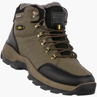 Botki męskie - Trapery Męskie Zimowe Buty Ocieplane Trzewiki Zielone Vanhorn 24-16314GN Zielony 45 - miniaturka - grafika 1