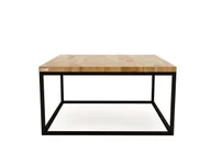 Ławy i stoliki kawowe - Stolik kawowy Cermis czarny 80cm x 80 cm dąb - miniaturka - grafika 1