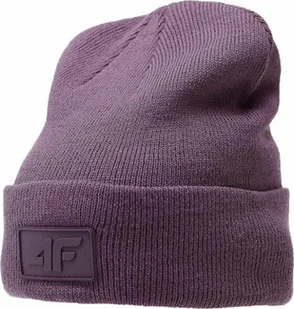 4F czapka damska zimowa beanie jersey U319, kolor: fioletowy - Czapki damskie - miniaturka - grafika 1