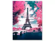 Zabawki kreatywne - Haft Diamentowy, Obraz, Mozaika Diamentowa Diamond Painting, Wieża Eiffla 30X40Cm - miniaturka - grafika 1