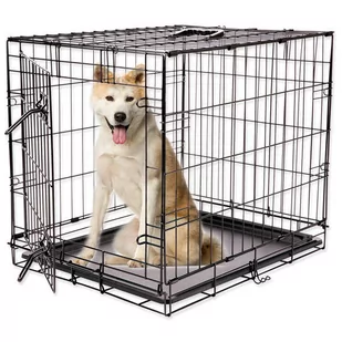 DOG FANTASY Metalowa klatka transportowa dla psa rozm L - Budy dla psów - miniaturka - grafika 1