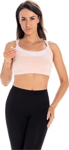 Teyli Top biustonosz do karmienia bawełniany Maya pudrowy róż Pudrowy Róż XS - Biustonosze ciążowe - miniaturka - grafika 1