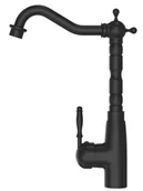 Baterie kuchenne - Bateria Kuchenna Retro Czarna Zlew Granitowy Kran - miniaturka - grafika 1