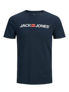 Jack & Jones Koszulka "JJECORP" w kolorze granatowym - Koszulki męskie - miniaturka - grafika 1