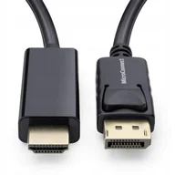 Kable komputerowe i do monitorów - 2x Kabel MicroConnect DisplayPort - HDMI 10m czarny (MC-DP-HDMI-1000) - miniaturka - grafika 1