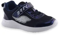 Buty dla dziewczynek - Błyszczące lekkie buty sportowe dla dziewczynki Bartek 8700416 Granatowe - miniaturka - grafika 1