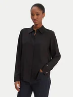 Koszule damskie - Tommy Hilfiger Koszula WW0WW48180 Czarny Regular Fit - miniaturka - grafika 1