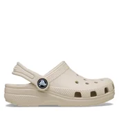 Buty dla dziewczynek - Klapki Crocs Classic Clog T 206990 Beżowy - miniaturka - grafika 1