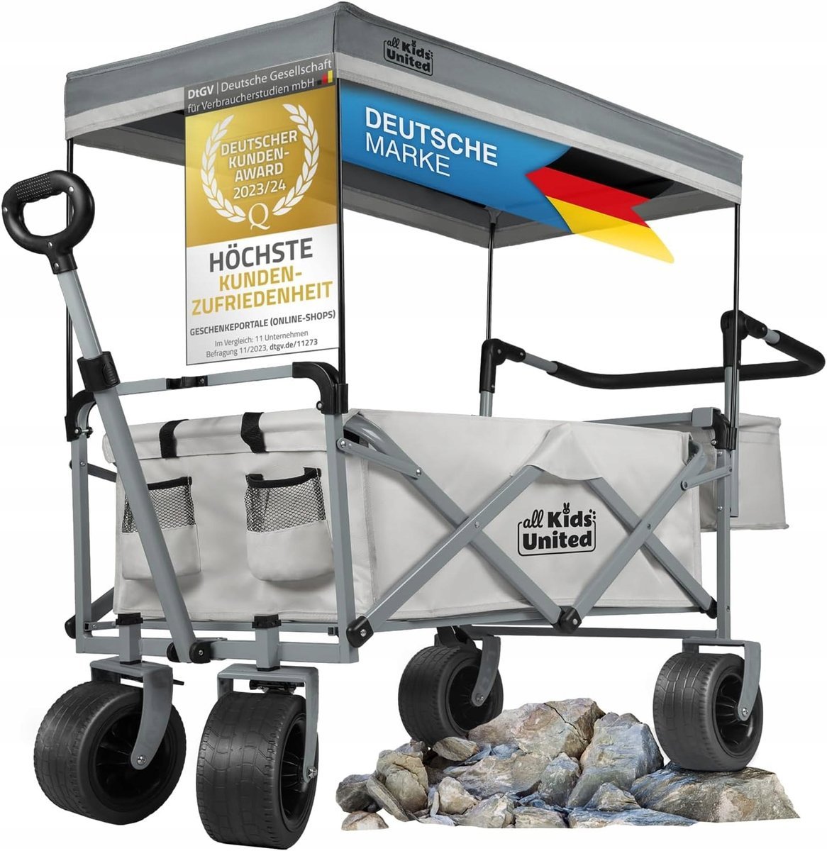 All Kids United Wózek transportowy plażowy do 150kg Wózek kempingowy na plażę