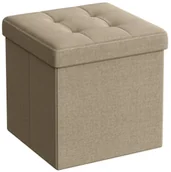 Pufy i podnóżki - Pufa składana ze schowkiem camel -  Romina - miniaturka - grafika 1