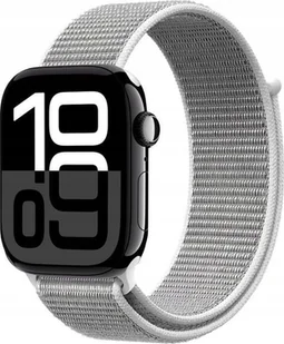 Pasek sportowy Crong Nylon do Apple Watch 44/45/46/49 mm Silver Grey - Gwarancja bezpieczeństwa. Proste raty. Bezpłatna wysyłka od 170 zł. - Akcesoria do smartwatchy - miniaturka - grafika 1