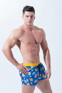 Kąpielówki męskie - Kąpielówki Playo Fish Niebieski, XL - miniaturka - grafika 1