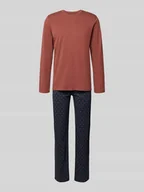 Piżamy męskie - Piżama ze wzorem na całej powierzchni - miniaturka - grafika 1