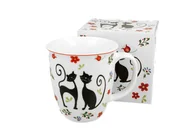 Kubki - Kubek do kawy i herbaty porcelanowy DUO ETNO KOTY 650 ml - miniaturka - grafika 1