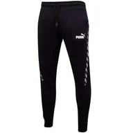 Spodenki męskie - Puma Męskie Spodnie Dresowe Ess+ Tape Sweatpants Czarne 849042 01 M - miniaturka - grafika 1