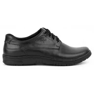 Półbuty męskie - Buty męskie skórzane Casual 921K czarne - Komodo - miniaturka - grafika 1