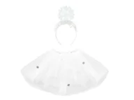 Stroje karnawałowe - ZESTAW ŚNIEŻYNKA BIAŁY 2el - miniaturka - grafika 1