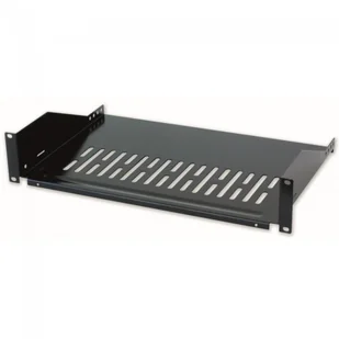 Intellinet 919562 Półka 2U 400mm Rack 19" 2 punkty mocowania perforowana czarna | 919562 - Akcesoria do szaf serwerowych - miniaturka - grafika 1