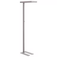Lampy stojące - Lampa podłogowa LED metalowa srebrna TAURUS - miniaturka - grafika 1