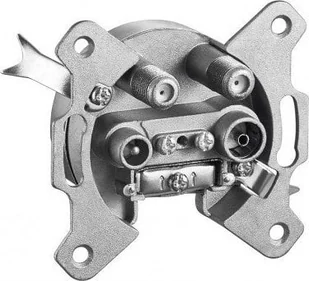 Goobay Potrójne gniazdo antenowe wtykowe/końcowe - Gniazdka elektryczne - miniaturka - grafika 1